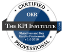 Certified OKR Professional (C-OKR) certification badge — KPI Institute accredited