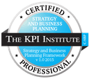 Strategy & Business Planning (C-SBP) certification badge — KPI Institute accredited